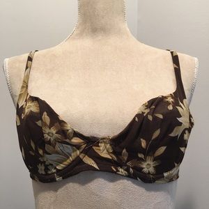 Victoria’s Secret Brown Floral Printed Mesh Balconette‎ Demi Bra 34B